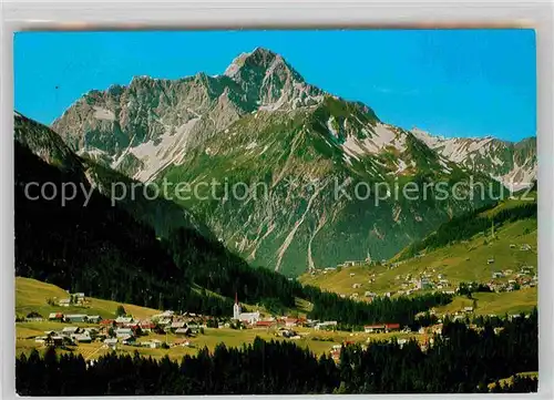 AK / Ansichtskarte Riezlern Kleinwalsertal Vorarlberg mit Hirschegg Mittelberg und Widderstein Kat. Mittelberg