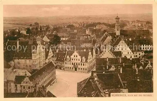 AK / Ansichtskarte Memmingen Stadtblick mit Rathaus Kat. Memmingen