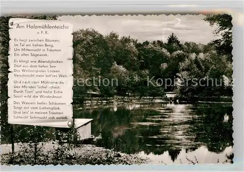 AK / Ansichtskarte Eldagsen Deister Waldgaststaette Holzmuehle mit Teich Kat. Springe