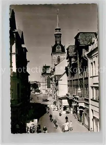 AK / Ansichtskarte Wolfenbuettel Strassenpartie mit Kirche Kat. Wolfenbuettel