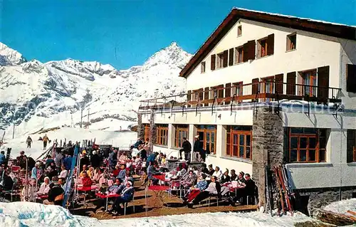 AK / Ansichtskarte Zermatt VS Hotel Schwarzsee Terrasse Kat. Zermatt