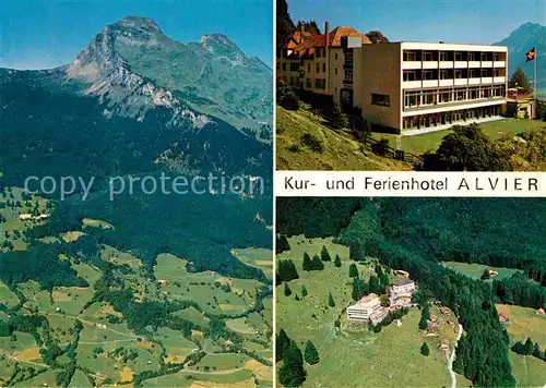 AK / Ansichtskarte Alvier Fliegeraufnahme Kur und Ferienhotel Alvier Kat. Alvier