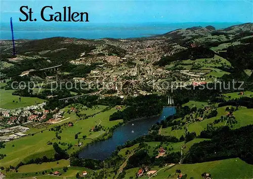 AK / Ansichtskarte St Gallen SG Fliegeraufnahme Guebsee Kat. St Gallen