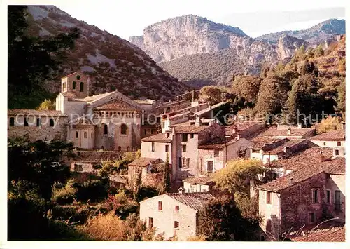 AK / Ansichtskarte Saint Guilhem le Desert Village et l Abbatiale dans le Val de Gellone Kat. Saint Guilhem le Desert