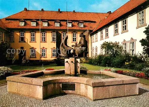 AK / Ansichtskarte Bad Gandersheim Roswitha Brunnen Kat. Bad Gandersheim