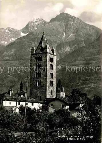 AK / Ansichtskarte Aosta Chiesa Sant Orso e Becca di Nona Kat. Aosta