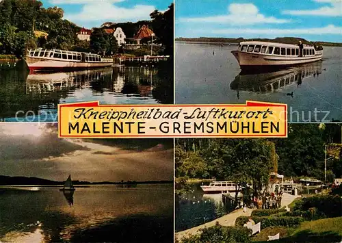 AK / Ansichtskarte Malente Gremsmuehlen Kneippheilbad Luftkurort See Ausflugsdampfer Naturpark Holsteinische Schweiz Kat. Malente