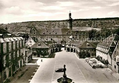 AK / Ansichtskarte Weikersheim Marktplatz mit Schlo Kat. Weikersheim