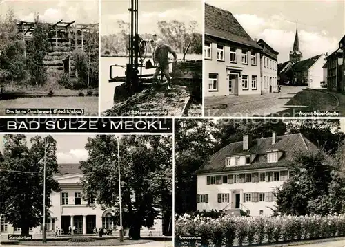 AK / Ansichtskarte Bad Suelze August Bebel Strasse Moorgewinnung Gradierwerk Sanatorium  Kat. Bad Suelze