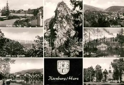 AK / Ansichtskarte Ilsenburg Harz Schloss Goetheschule Blick vom Ilsestein Park  Kat. Ilsenburg Harz