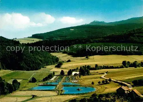 AK / Ansichtskarte Hilgershausen Witzenhausen Forellenzucht im Riedbachtal Freizeitzentrum Kammerbacher Hoehe Kat. Bad Sooden Allendorf