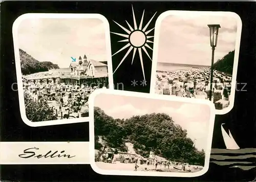 AK / Ansichtskarte Sellin Ruegen Strand Seebruecke Sonne Kat. Sellin Ostseebad