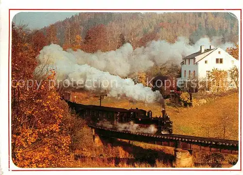 AK / Ansichtskarte Lokomotive Schmalspurbahn Wolkenstadt Joehstadt Pressnitztal Kat. Eisenbahn