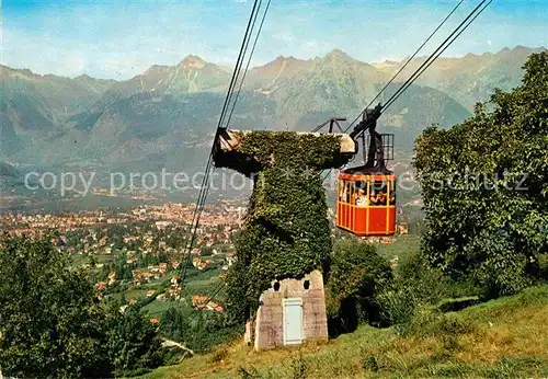 AK / Ansichtskarte Seilbahn Merano Teleferica Avelengo Meran Haflinger  Kat. Bahnen