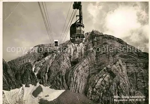 AK / Ansichtskarte Seilbahn Saentis Bergstation  Kat. Bahnen