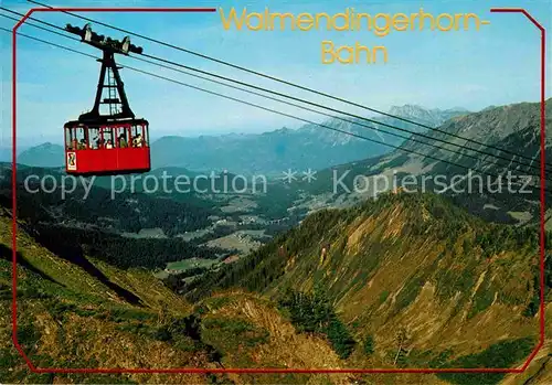 AK / Ansichtskarte Seilbahn Walmendingerhorn Kleinwalsertal Kat. Bahnen