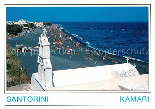 AK / Ansichtskarte Kamari Strand Kirche Kat. Insel Santorin