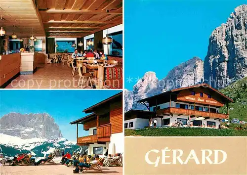 AK / Ansichtskarte Wolkenstein Groeden Gasthaus Restaurant Gerard Dolomiten Kat. Selva Val Gardena Tirol