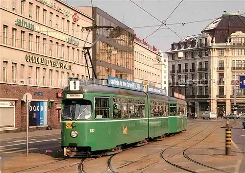 AK / Ansichtskarte Strassenbahn Basel Haltestelle Markthalle  Kat. Strassenbahn