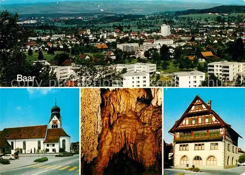 AK / Ansichtskarte Baar ZG Fliegeraufnahme Hoellgrotte Rathaus