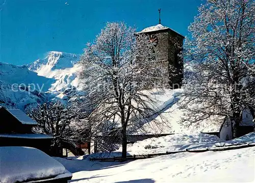 AK / Ansichtskarte Adelboden Kirche Wildstrubel Kat. Adelboden