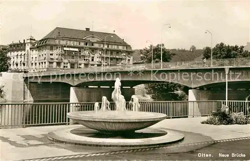 AK / Ansichtskarte Olten Neue Bruecke Brunnen Kat. Olten