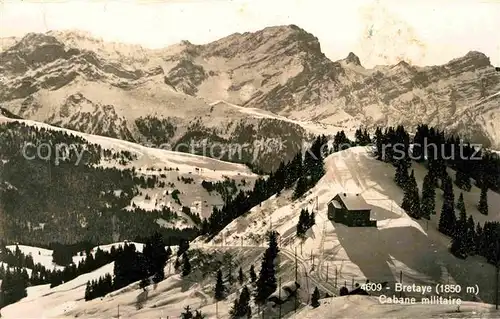 AK / Ansichtskarte Bretaye Cabane militaire Winterpanorama Alpen Kat. Bretaye