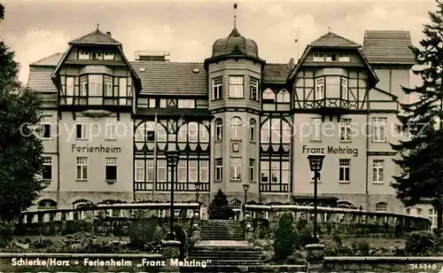 AK / Ansichtskarte Schierke Harz Ferienheim Franz Mehring Kat. Schierke Brocken