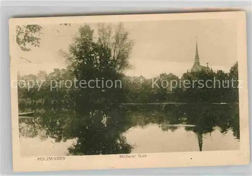 AK / Ansichtskarte Holzminden Weser Mittlerer Teich Kat. Holzminden