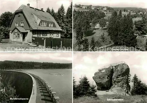 AK / Ansichtskarte Muldenberg Vogtland Gasthof Muldentalsperre Talsperre Schneckenstein Mulde Kat. Schoeneck Vogtland