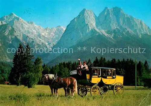 AK / Ansichtskarte Postkutsche Hoellental Alpspitze Waxenstein Kat. Post