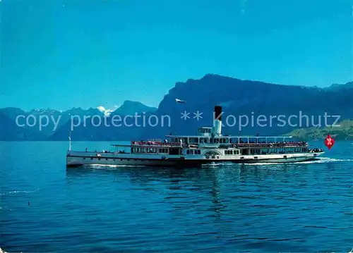 AK / Ansichtskarte Dampfer Seitenrad Uri Vierwaldstaettersee  Kat. Schiffe