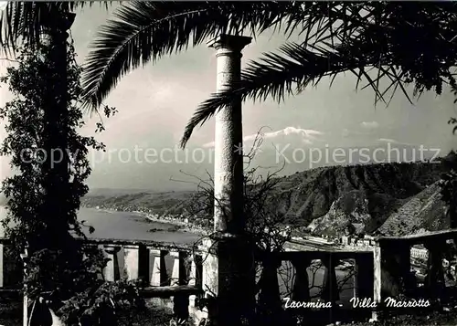 AK / Ansichtskarte Taormina Sizilien Villa Marzotto Blick zum aetna Vulkan Kat. 