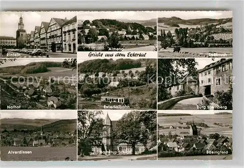 AK / Ansichtskarte Rinteln Weser mit Almena Lassbruch Nalhof Extertalbahn Burg Sternberg Alverdissen Barntrupp Schloss Boesingfeld Kat. Rinteln