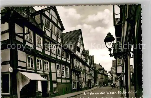 AK / Ansichtskarte Rinteln Weser Baeckerstrasse Kat. Rinteln