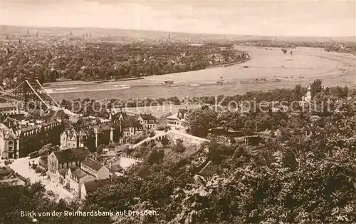 AK / Ansichtskarte Dresden Blick von der Reinhardsbank  Kat. Dresden Elbe