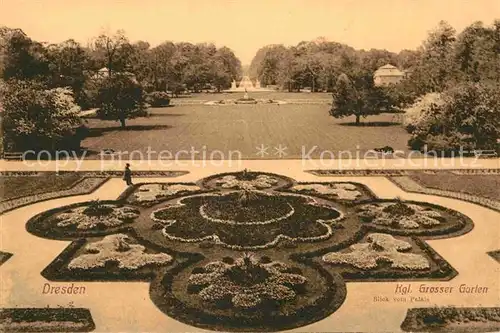 AK / Ansichtskarte Dresden Grosser Garten Blick vom Palais Kat. Dresden Elbe