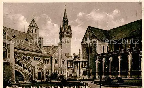 AK / Ansichtskarte Braunschweig Burg Dankwarderode Dom Rathaus Kat. Braunschweig