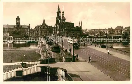 AK / Ansichtskarte Strassenbahn Dresden Blick vom Narrenhaeusel  Kat. Strassenbahn