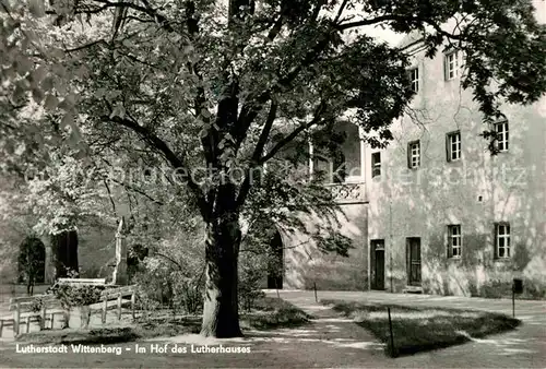 AK / Ansichtskarte Wittenberg Lutherstadt Im Hof des Lutherhauses Kat. Wittenberg