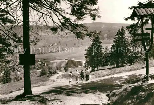 AK / Ansichtskarte Oberwiesenthal Erzgebirge Blick vom Eckbauer zum Erholungsheim Fichtelberg Kat. Oberwiesenthal