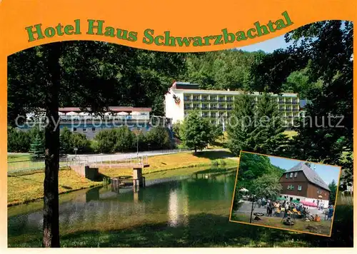 AK / Ansichtskarte Erlbach Vogtland Hotel Haus Schwarzbachtal Badesteg Kat. Erlbach Vogtland