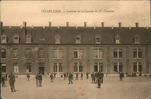 Charleroi Interieur de la Caserne du premiere Chasseur *