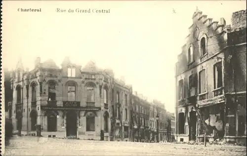 Charleroi Rue Grand Central Zerstoerung *