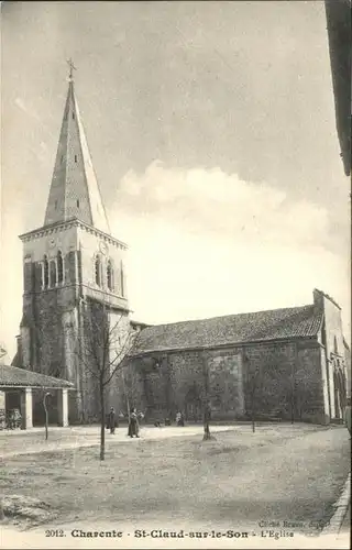 AK / Ansichtskarte Saint-Claud-sur-le-Son Charente Eglise *