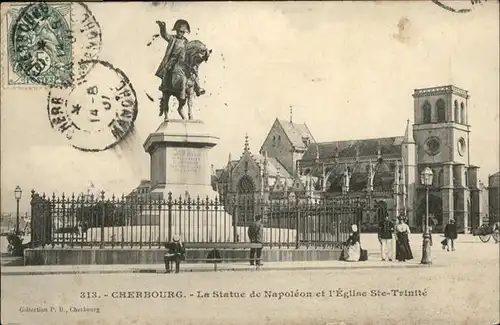 Cherbourg la Statue de Napoleon Eglise Sainte Trinite /  /