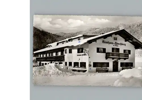 Scharling Tegernsee Winter-Karte, Gaestehaus Hirschberg /  /