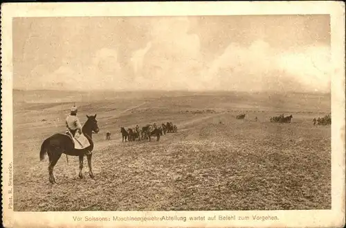 Soissons 1. Weltkrieg Maschinengewehr-Abteilung Kat. Soissons