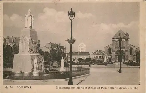 Soissons Monument aux Morts Eglise St.-Pierre Kat. Soissons