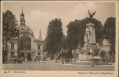 Soissons Bourse Place de Republique Kat. Soissons